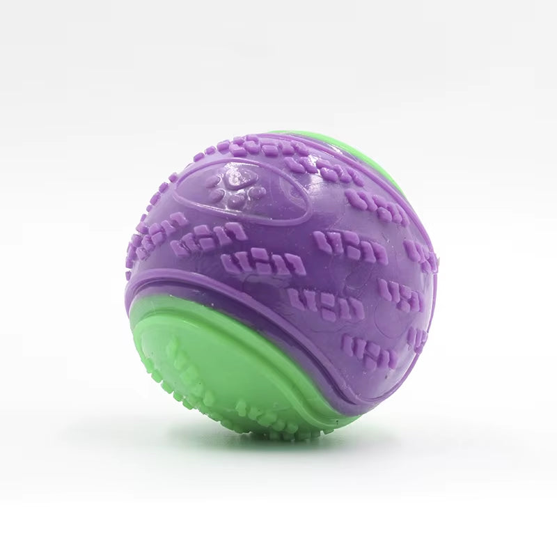 Interactive Squeaky Dog Ball – Soft TPR Chew Toy for Teeth Cleaning