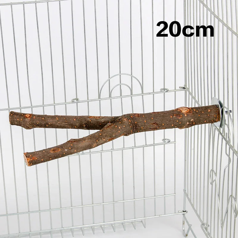 1Pcs 15/20/30Cm Birds Accessories Bird Cage Sticks Wooden Stuff Stand Tree Branch Perches Asesorips Para Aves Vogel Stokjes
