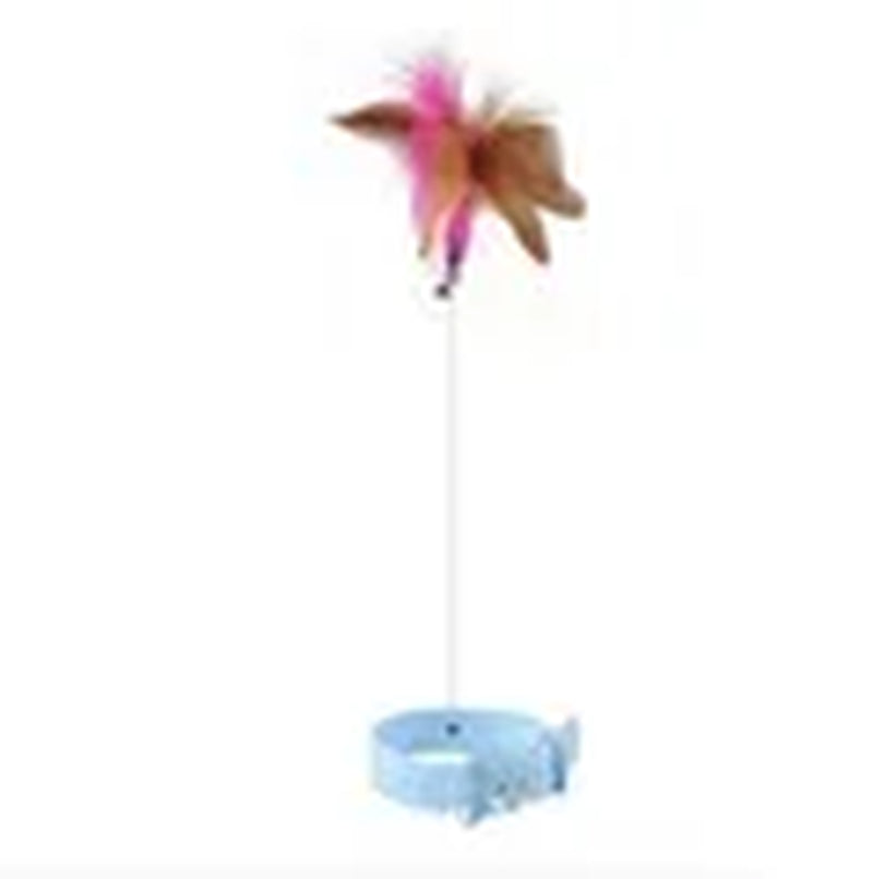 Feather Teaser Wand with Bell – Interactive Cat Toy