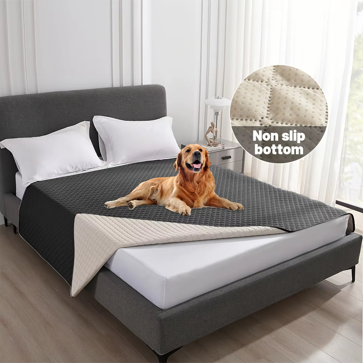 Waterproof Non-Slip Pet Bed Cover & Blanket – Furniture & Couch Protector for Dogs & Cats