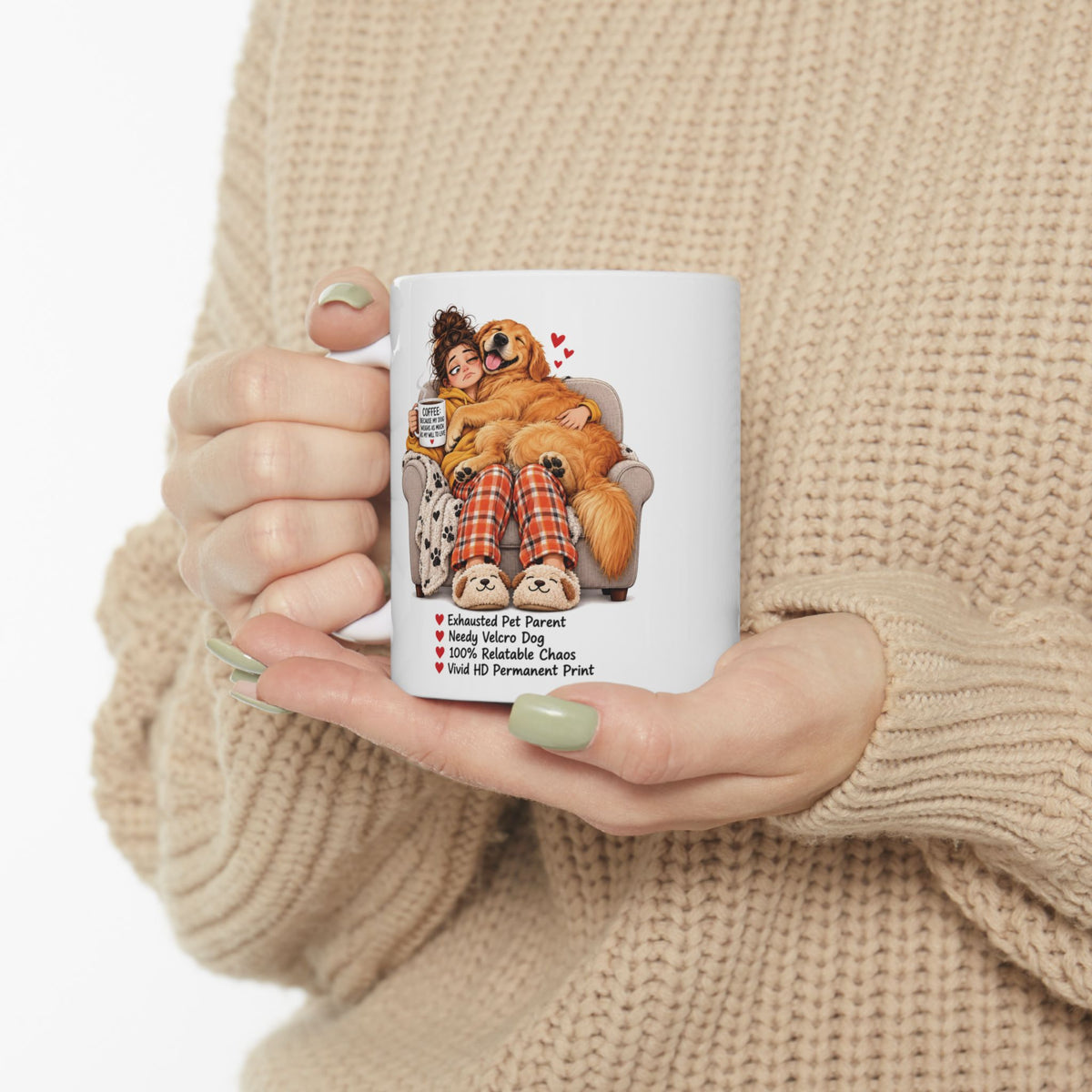 Pet Parent Nutrition Facts Ceramic Coffee Mug | Velcro Dog Lover Gift