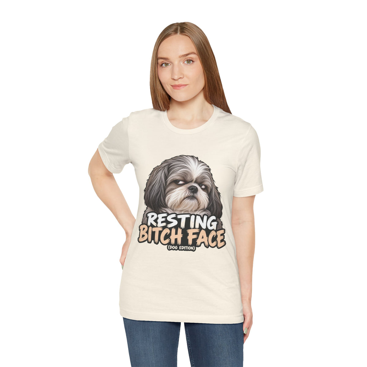 Resting Bitch Face Dog Edition Shih Tzu Graphic T-Shirt