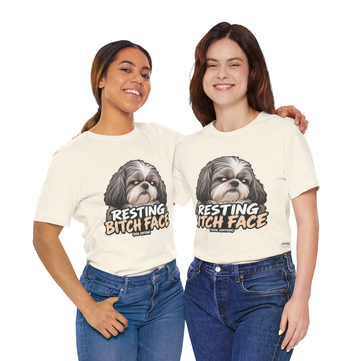 Resting Bitch Face Dog Edition Shih Tzu Graphic T-Shirt