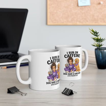 Caffeine, Dog Hair & Sarcasm Ceramic Mug