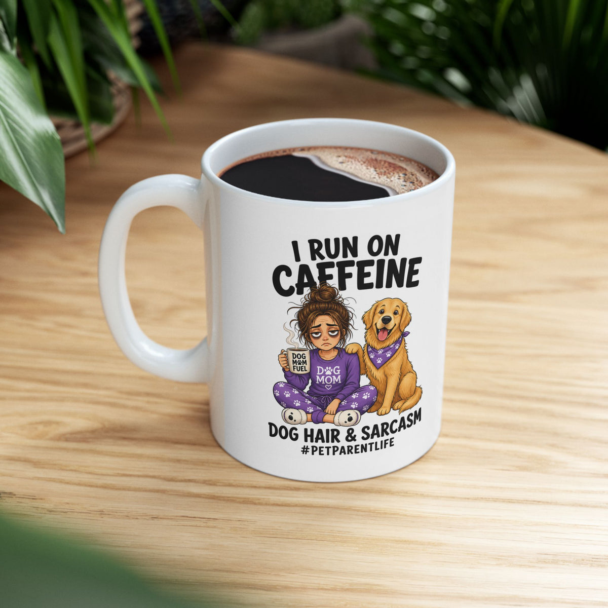 Caffeine, Dog Hair & Sarcasm Ceramic Mug