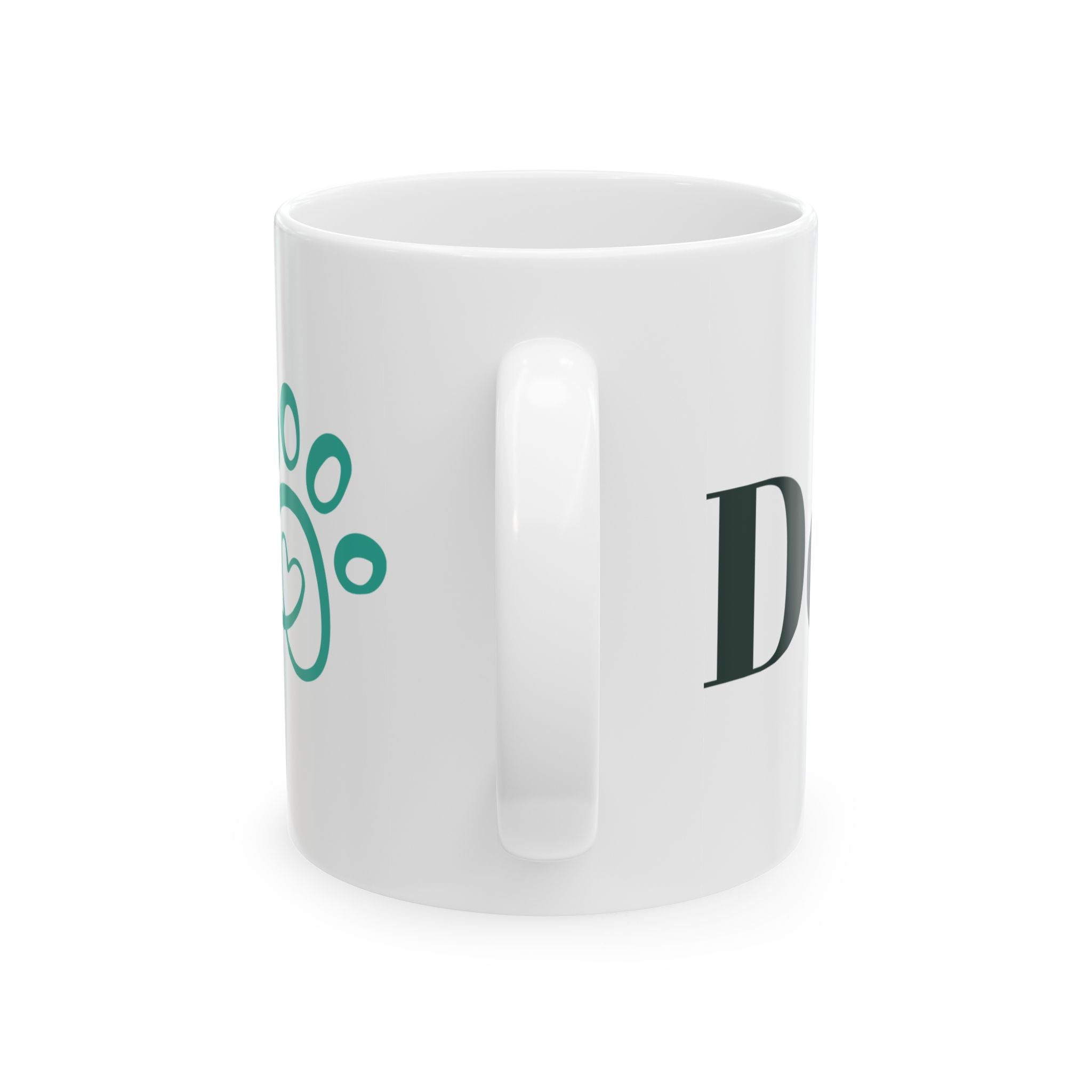 Dog Dad Ceramic Mug — Paw Print Coffee Cup for Pet Lovers (11oz & 15oz)