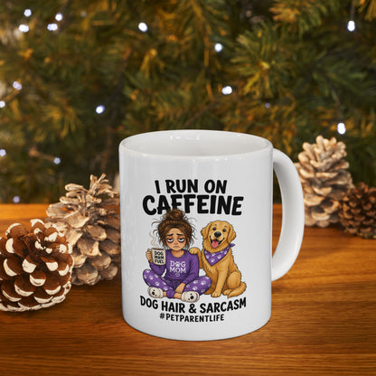 Caffeine, Dog Hair & Sarcasm Ceramic Mug