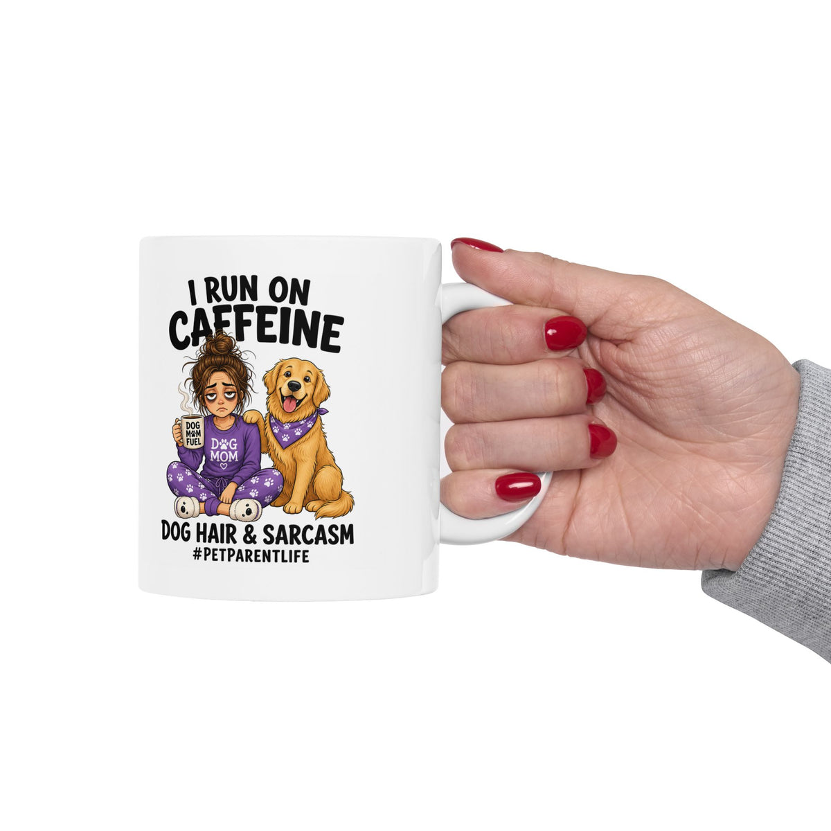 Caffeine, Dog Hair & Sarcasm Ceramic Mug