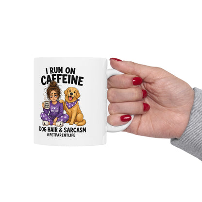 Caffeine, Dog Hair & Sarcasm Ceramic Mug