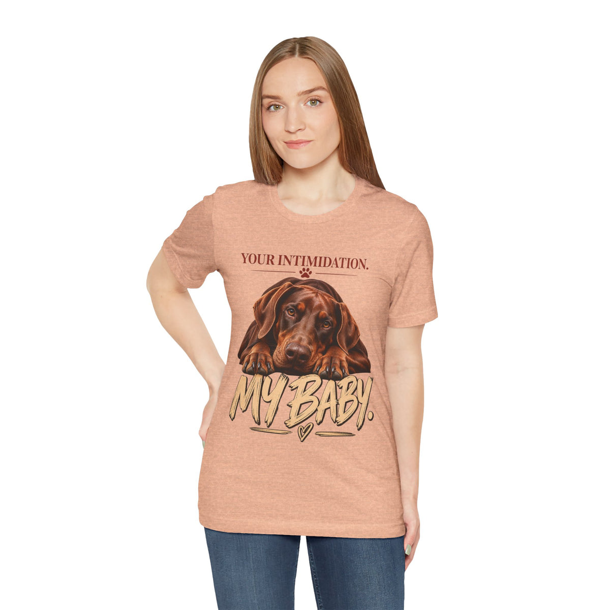 Your Intimidation My Baby Red Doberman Unisex Graphic Tee