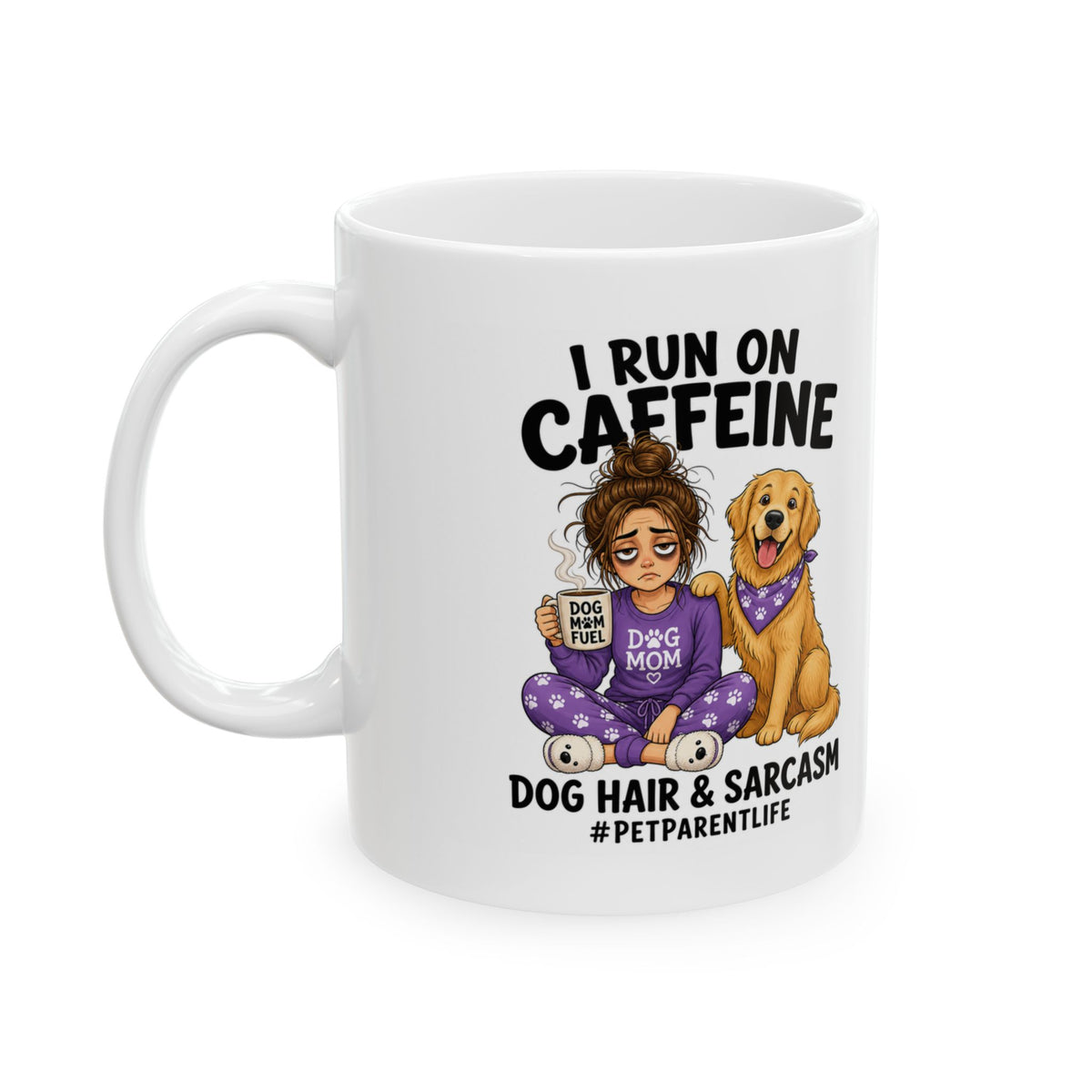 Caffeine, Dog Hair & Sarcasm Ceramic Mug