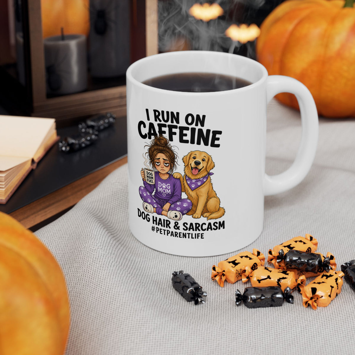 Caffeine, Dog Hair & Sarcasm Ceramic Mug