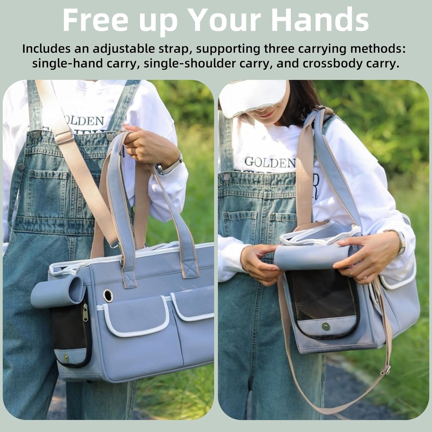 Collapsible Soft-Sided Pet Carrier – Airline Approved Travel Bag (Up to 12 lbs)