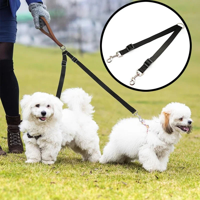 2-in-1 Detachable Dog Leash Kit – Walk Two Dogs with One Handle