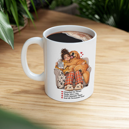 Pet Parent Nutrition Facts Ceramic Coffee Mug | Velcro Dog Lover Gift
