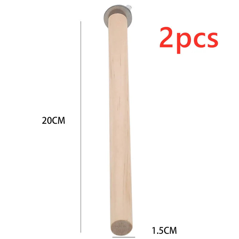 1/2Ps Parrot Pet Raw Standing Stick Wood Hanging Stand Racktoy Sticksstand Parakeet Branch Perches Forbird Cage Bar Pet Supplies