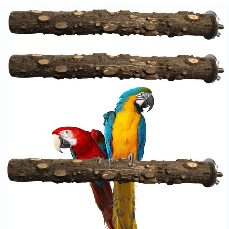 10/15/20Cm Birds Accessories Equipment for Parrots Supplies Pet Raw Wood Tree Branch Stand Rack Perches Chew Bite Toys Stick