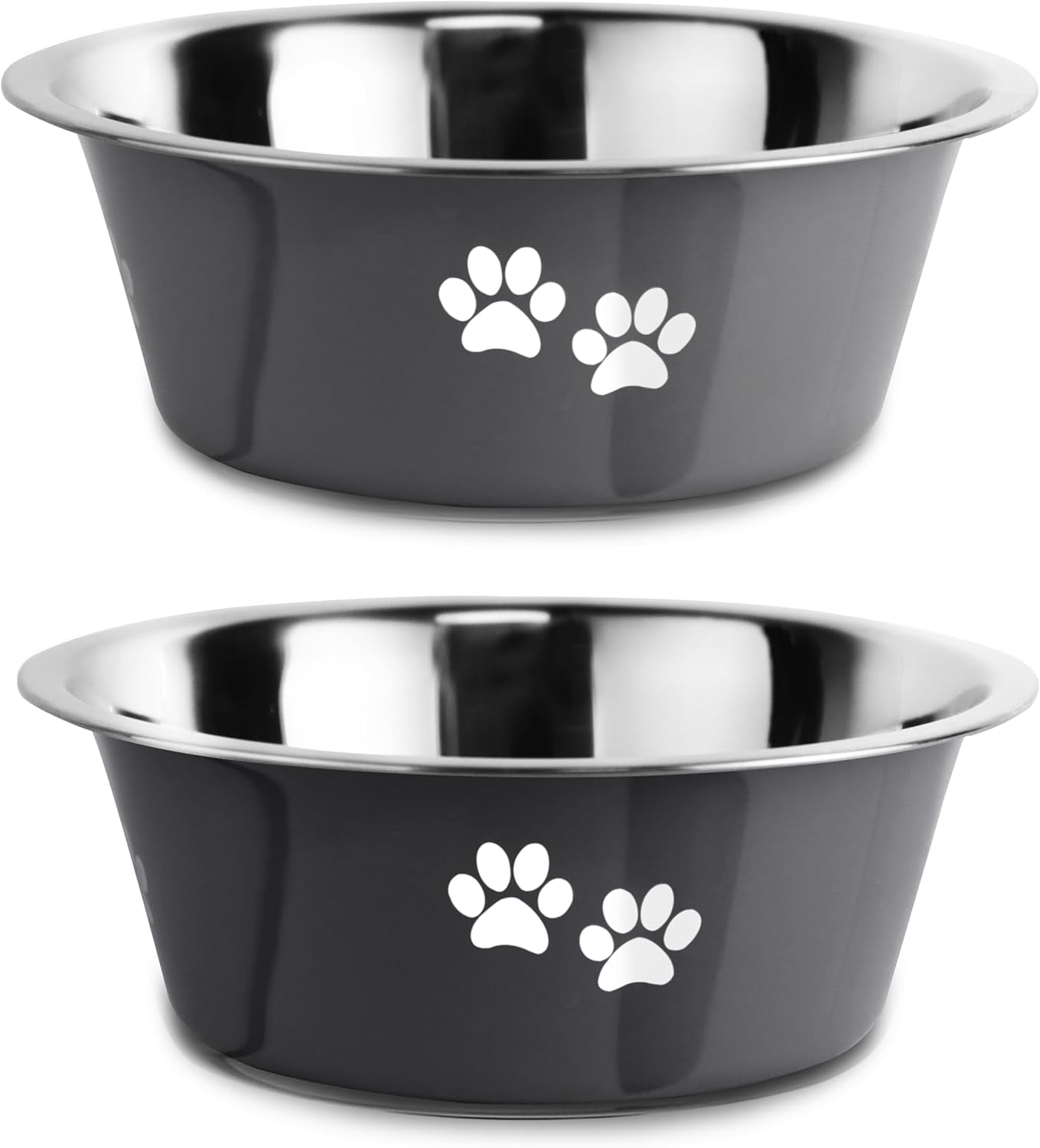 Stainless Steel Dog Bowl with Non-Slip Rubber Base – Durable & Spill-Resistant