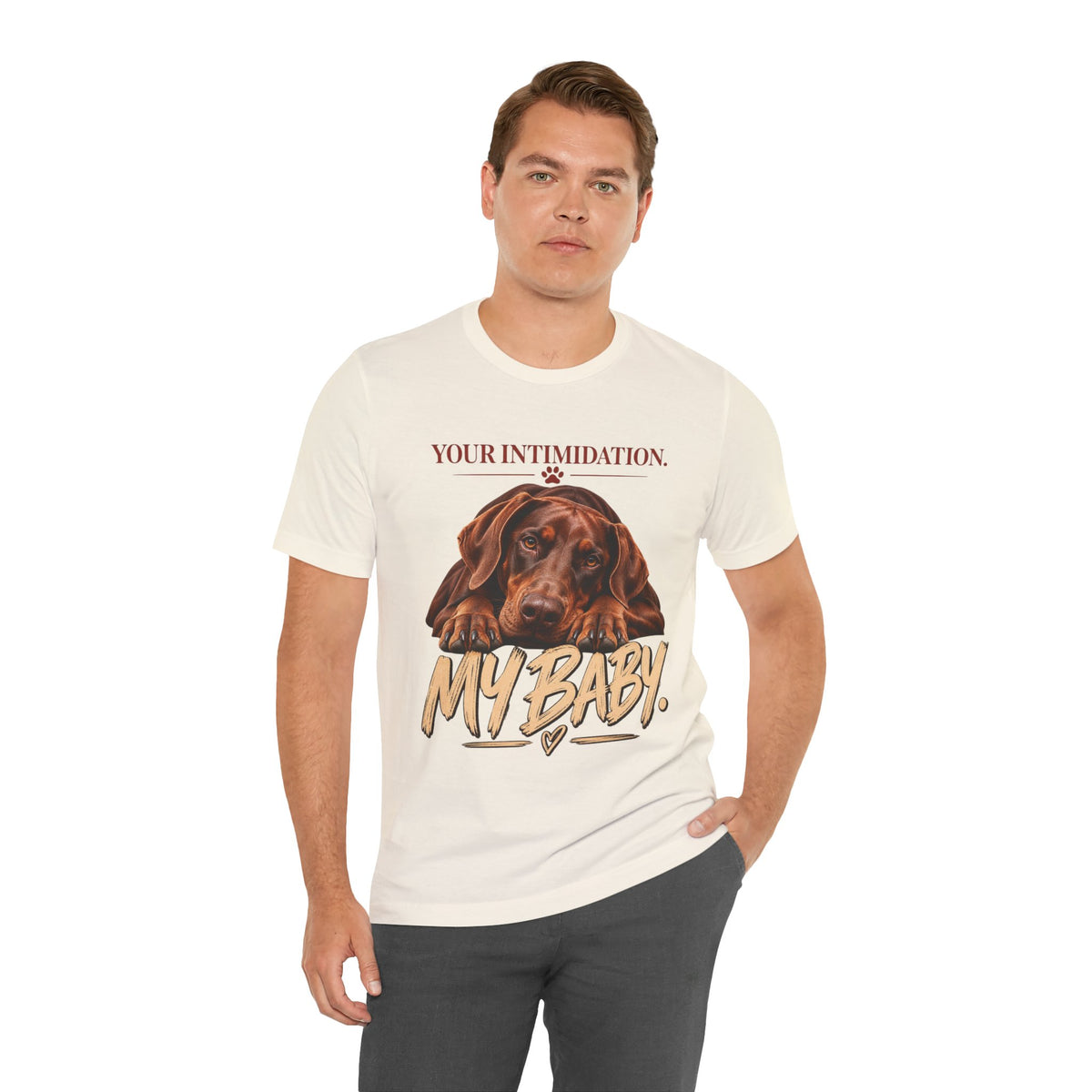 Your Intimidation My Baby Red Doberman Unisex Graphic Tee