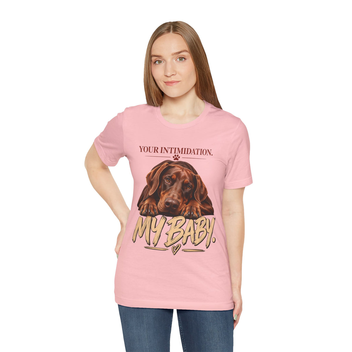 Your Intimidation My Baby Red Doberman Unisex Graphic Tee