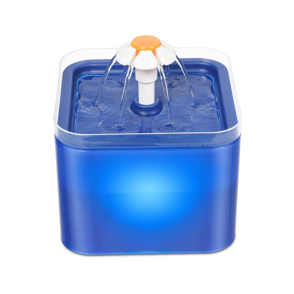 2L Automatic Pet Water Fountain with LED & 4-Stage Filtration