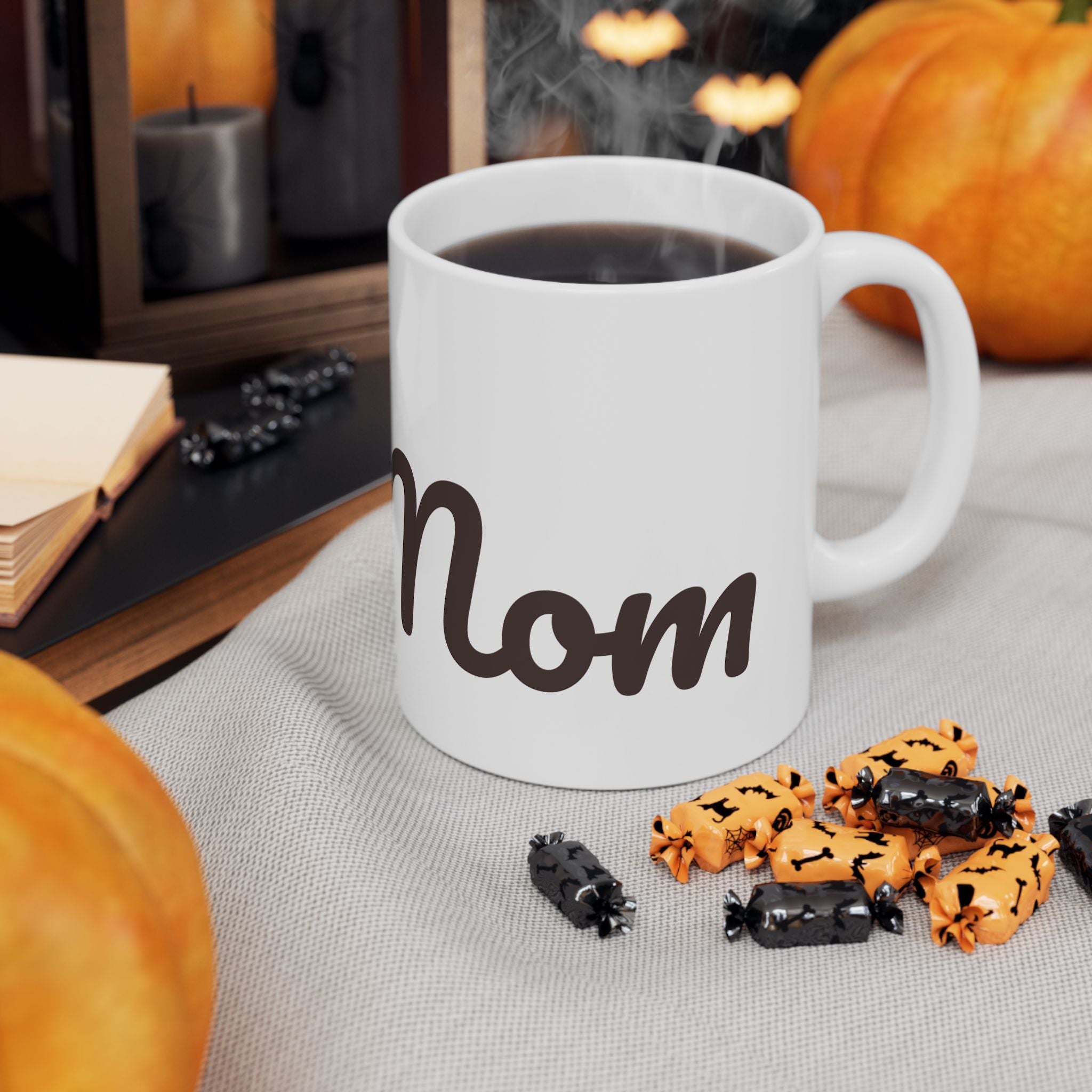 Dog Mom Ceramic Mug — Cute Paw Print Coffee Cup (11oz & 15oz)