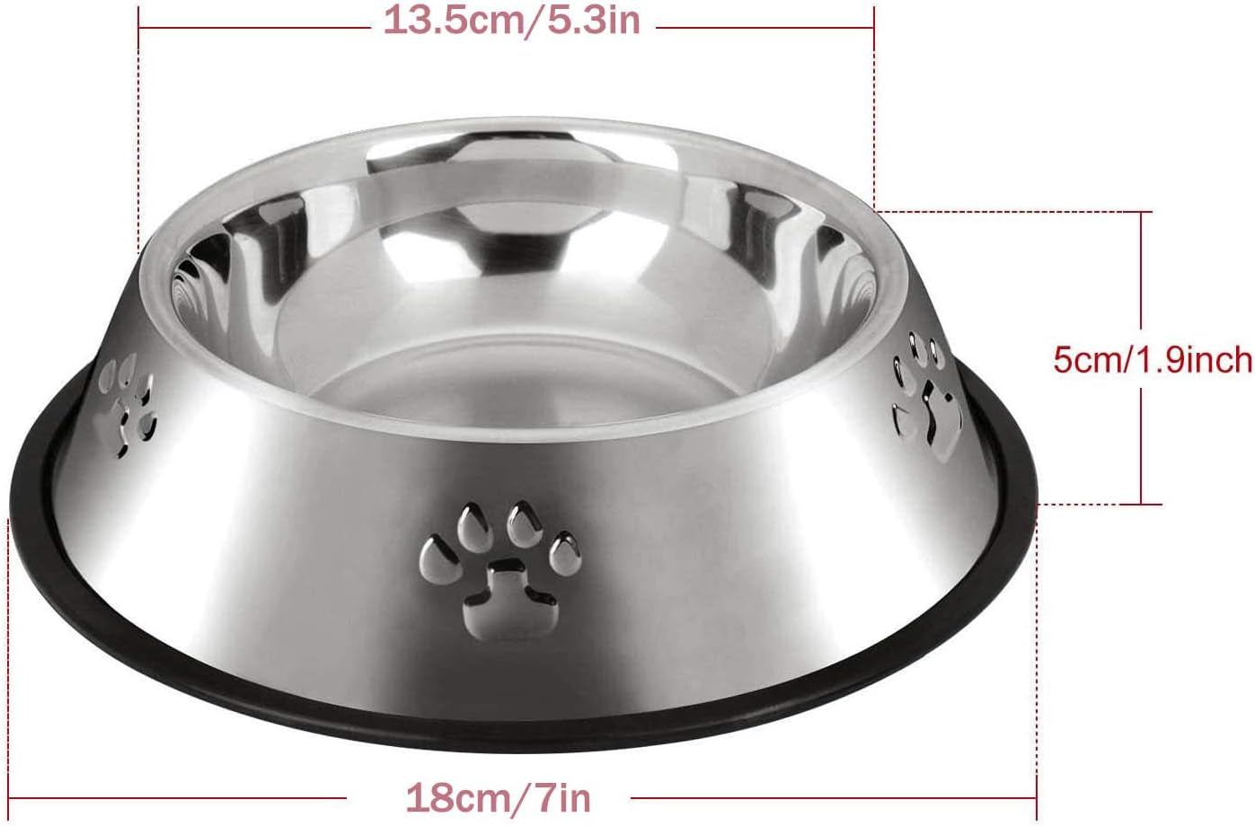 Premium Stainless Steel Dog Bowls - Perfect Feeding Solution for Puppies and Kittens (Set of 2)