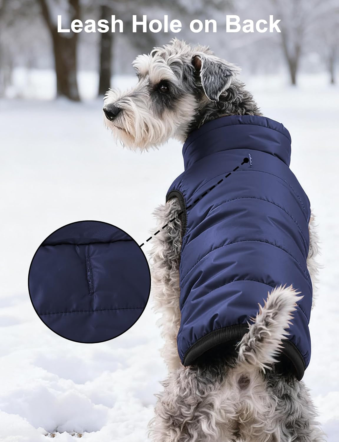Waterproof Winter Dog Jacket with Fleece