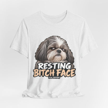 Resting Bitch Face Dog Edition Shih Tzu Graphic T-Shirt