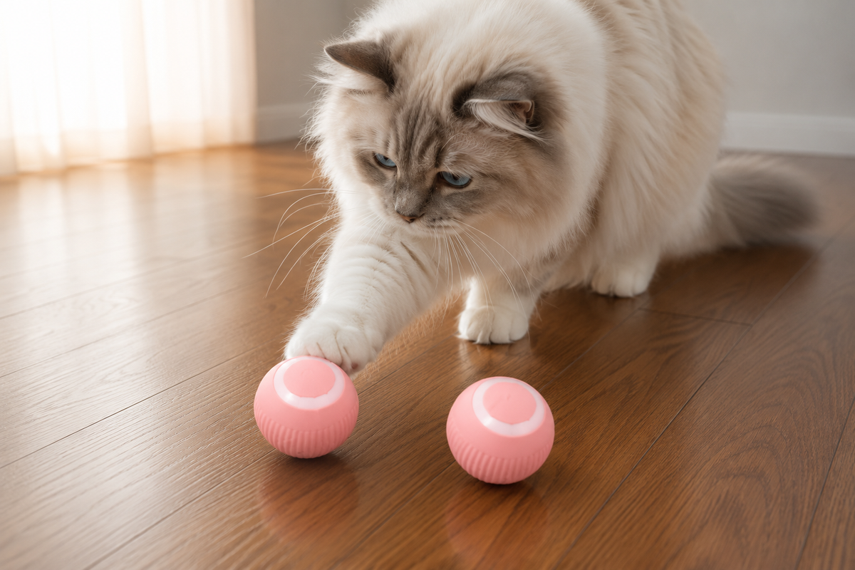 Interactive Electric Cat Ball Toy – Auto-Rolling & Rotating for Solo Play