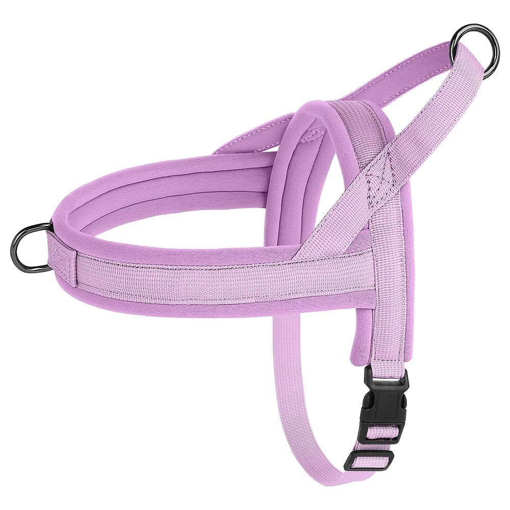Padded No-Pull Dog Harness Vest – Adjustable, Soft Nylon