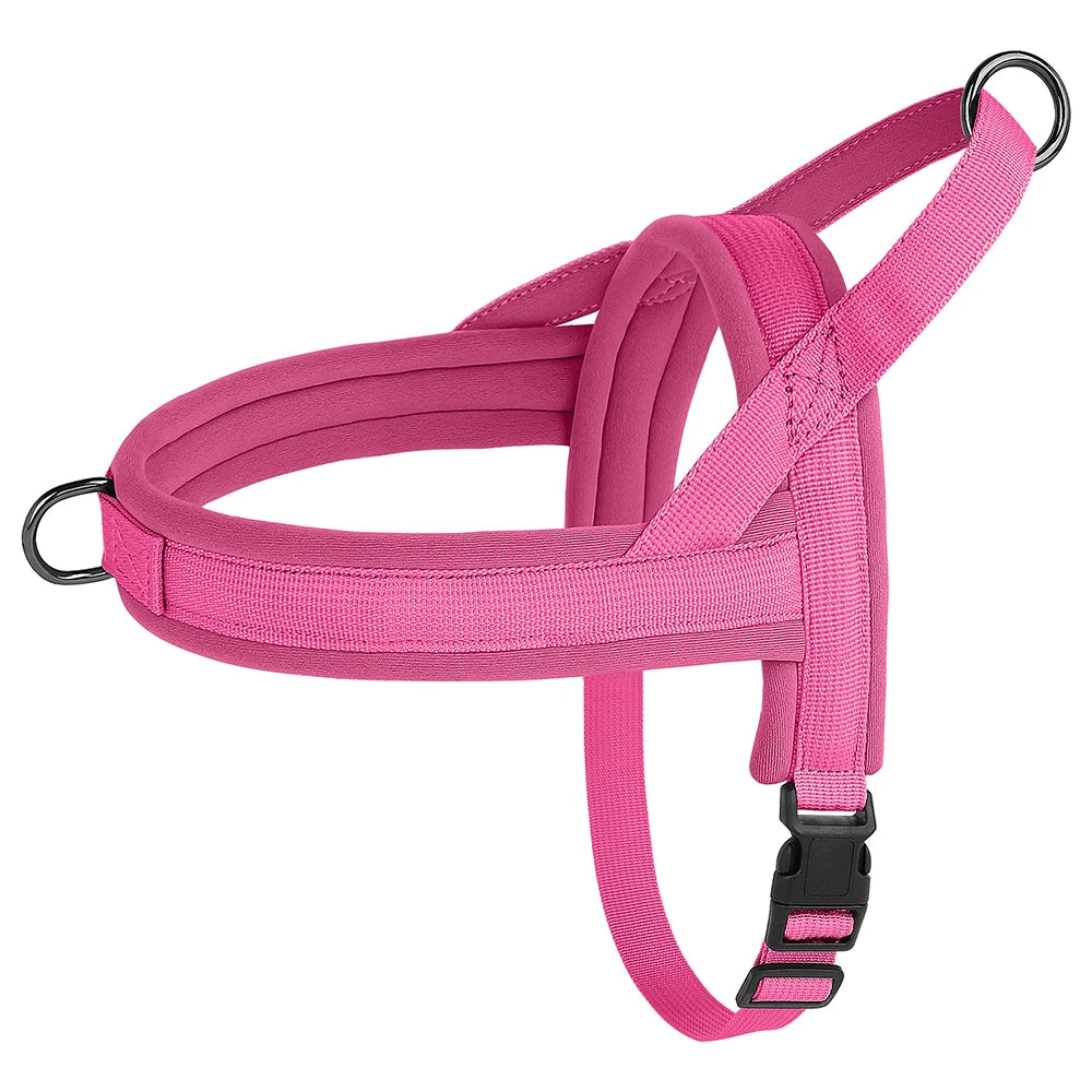 Padded No-Pull Dog Harness Vest – Adjustable, Soft Nylon