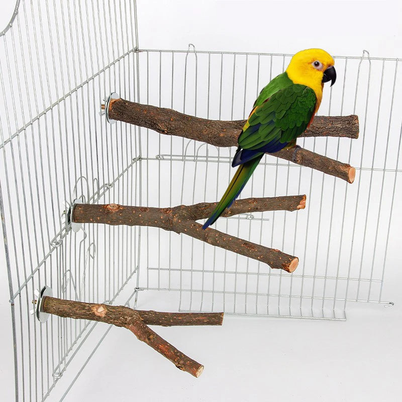 1Pcs 15/20/30Cm Birds Accessories Bird Cage Sticks Wooden Stuff Stand Tree Branch Perches Asesorips Para Aves Vogel Stokjes