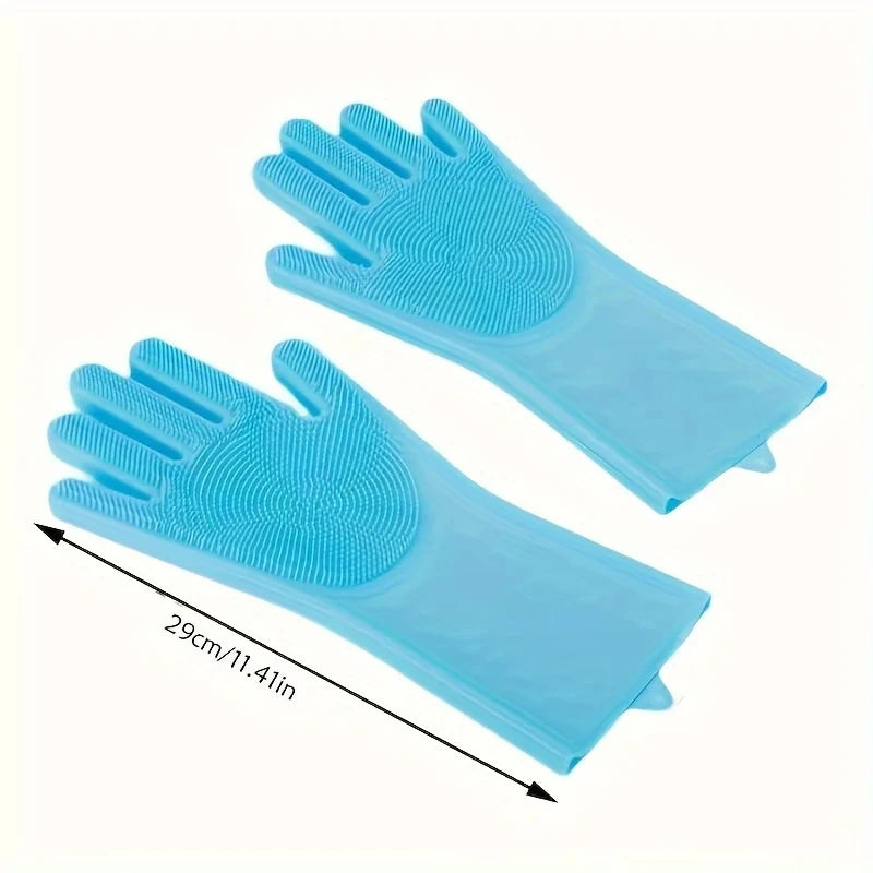 Silicone Pet Grooming Gloves – Hair Removal & Deshedding for Dogs & Cats