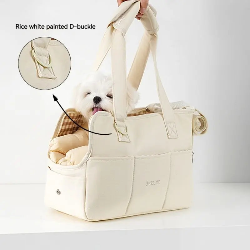 Portable Pet Carrier Shoulder Bag – Travel Handbag for Small Dogs & Cats with Optional Accessories