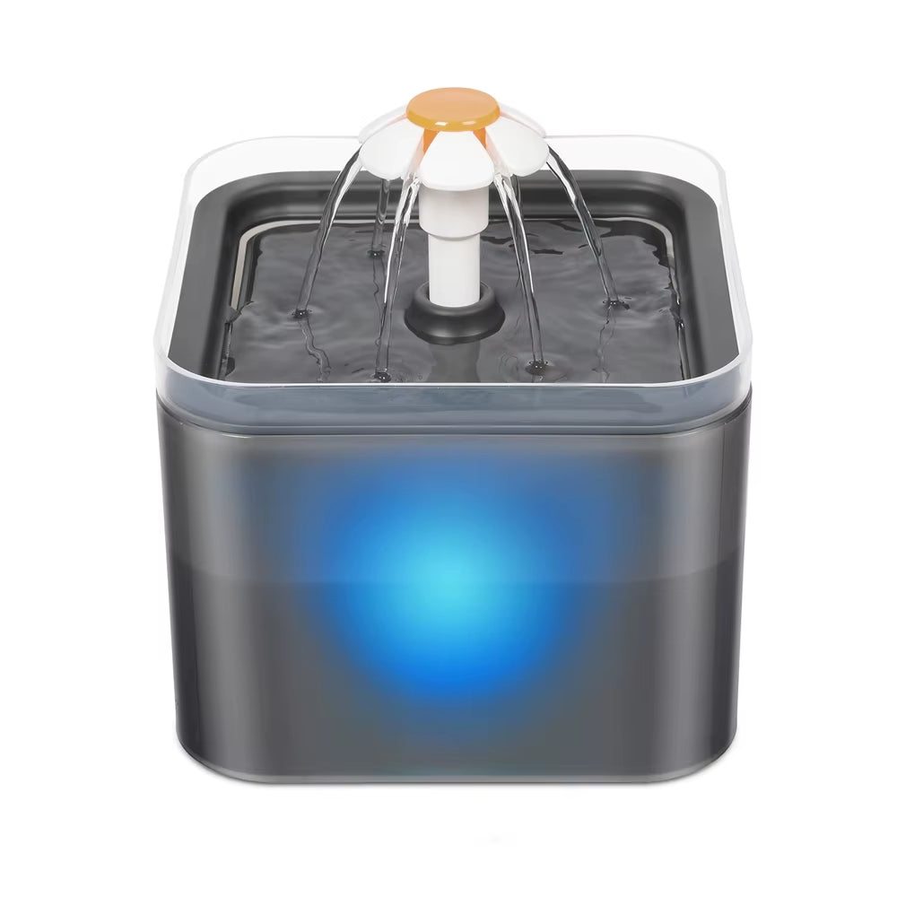 2L Automatic Pet Water Fountain with LED & 4-Stage Filtration
