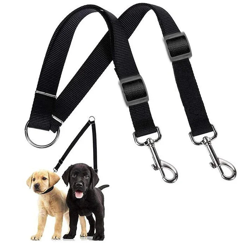 2-in-1 Detachable Dog Leash Kit – Walk Two Dogs with One Handle