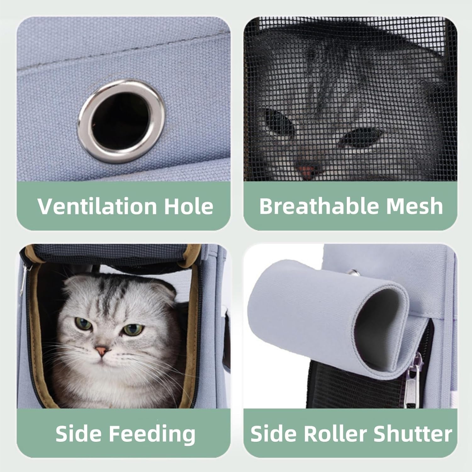 Collapsible Soft-Sided Pet Carrier – Airline Approved Travel Bag (Up to 12 lbs)