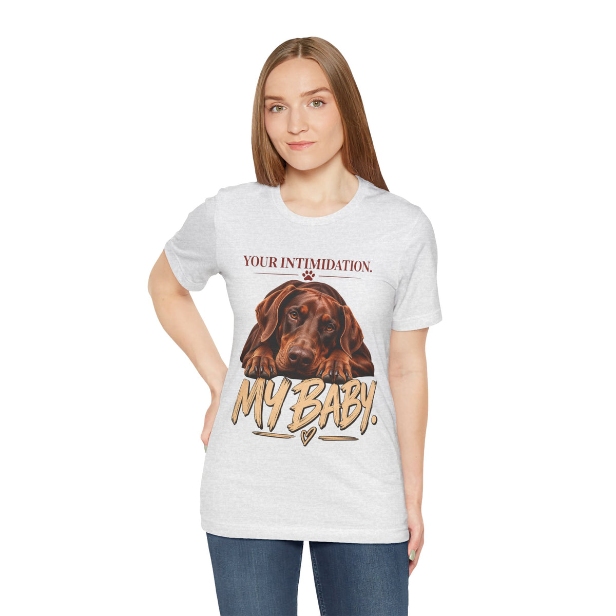 Your Intimidation My Baby Red Doberman Unisex Graphic Tee