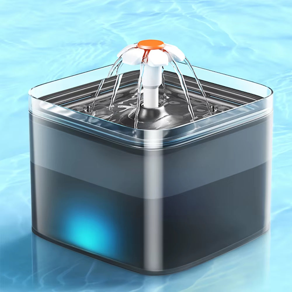 2L Automatic Pet Water Fountain with LED & 4-Stage Filtration