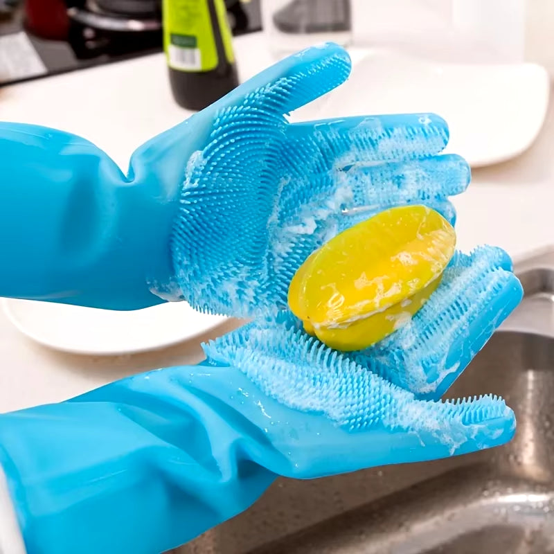 Silicone Pet Grooming Gloves – Hair Removal & Deshedding for Dogs & Cats