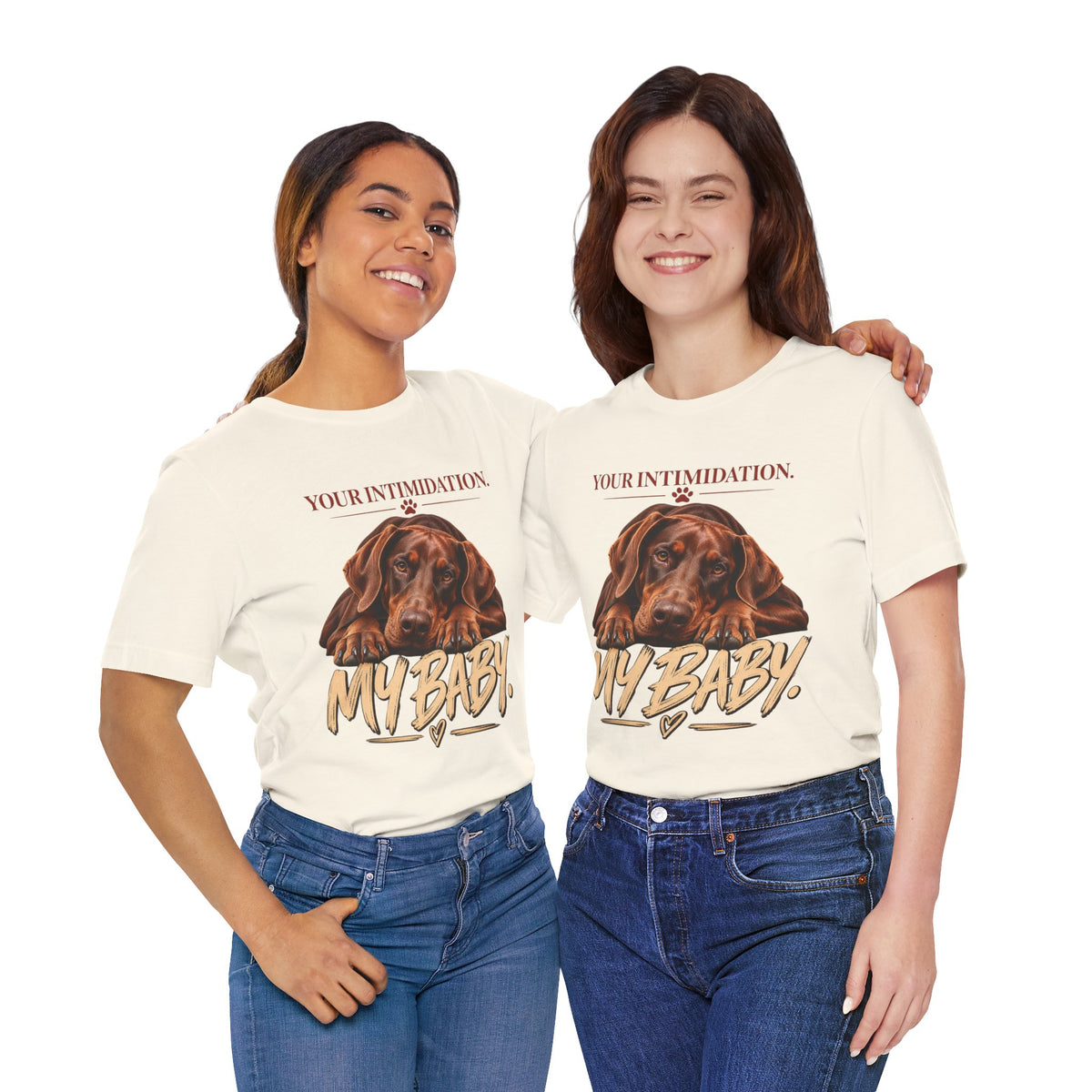 Your Intimidation My Baby Red Doberman Unisex Graphic Tee