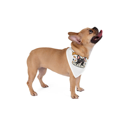 Snack-Activated Hearing Pet Bandana | Funny French Bulldog Triangle Dog Scarf