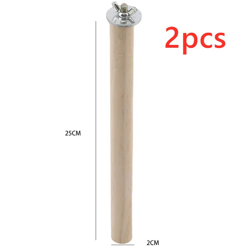 1/2Ps Parrot Pet Raw Standing Stick Wood Hanging Stand Racktoy Sticksstand Parakeet Branch Perches Forbird Cage Bar Pet Supplies