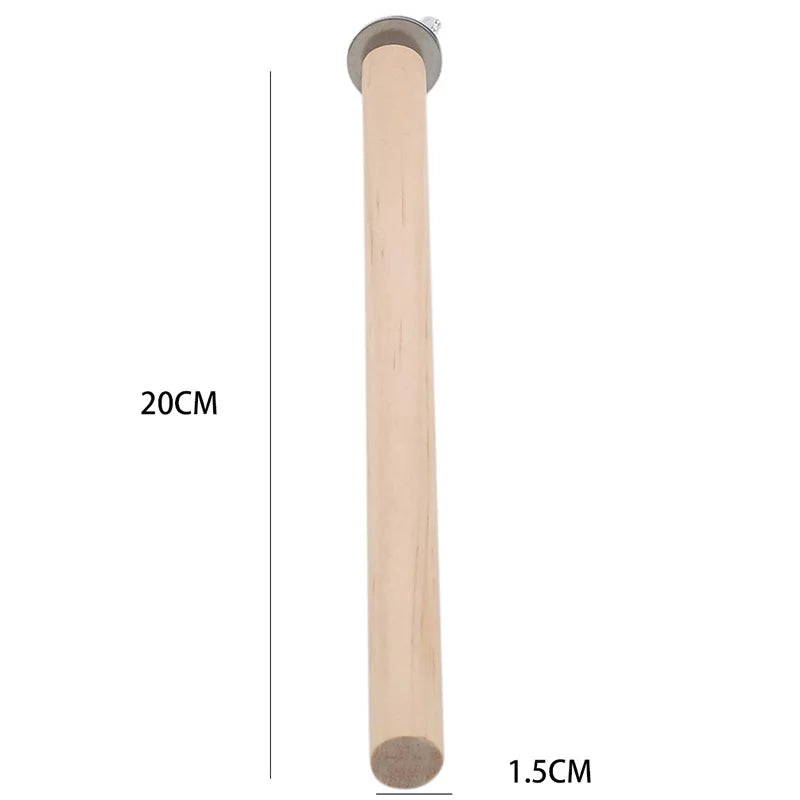 1/2Ps Parrot Pet Raw Standing Stick Wood Hanging Stand Racktoy Sticksstand Parakeet Branch Perches Forbird Cage Bar Pet Supplies