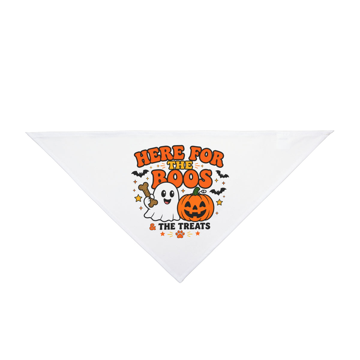 Here For The Boos & Treats Halloween Pet Bandana