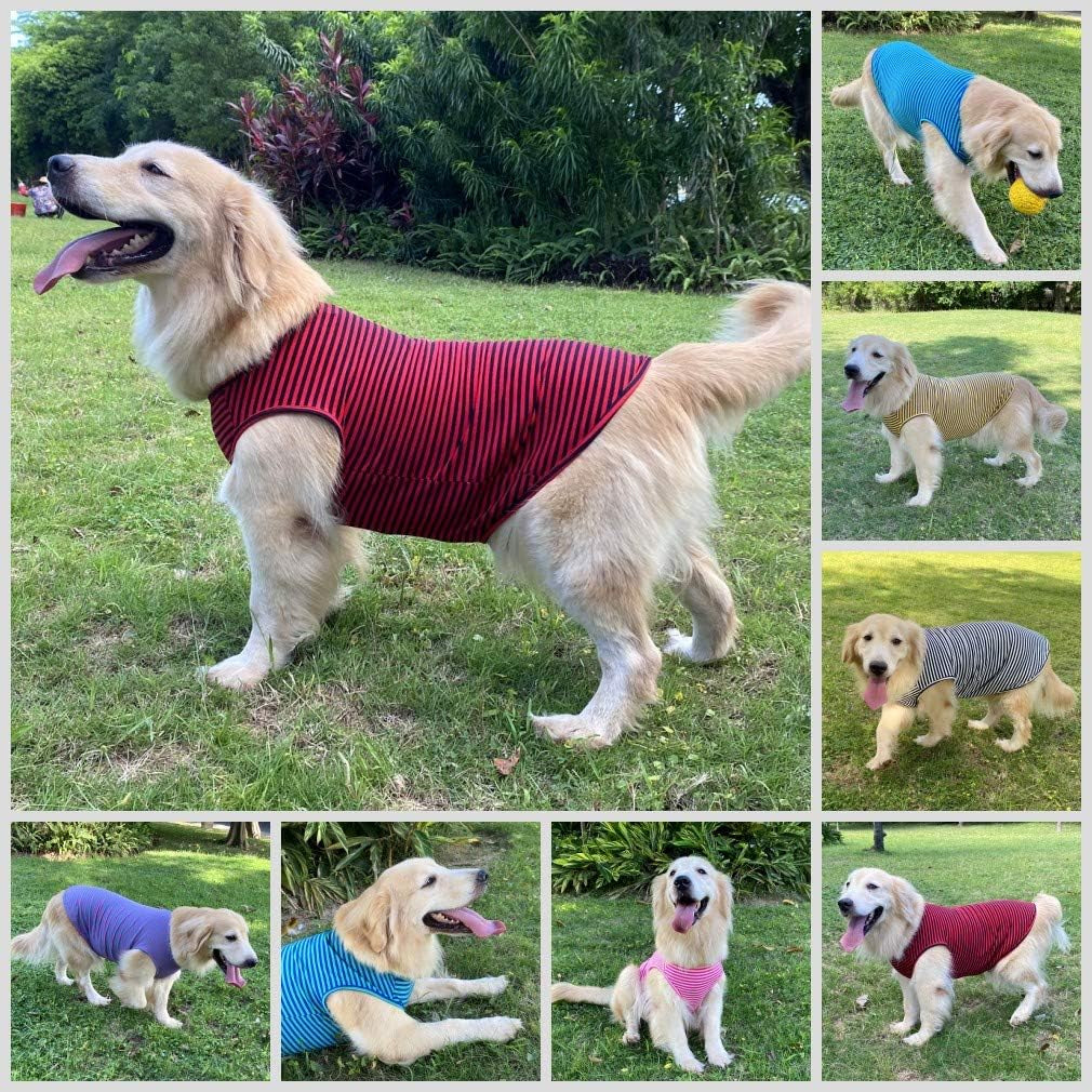 Striped Cotton Dog T-Shirt – Soft Sleeveless Vest for Dogs & Cats