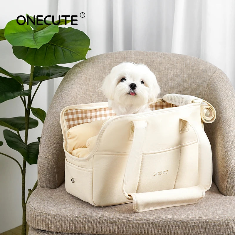 Portable Pet Carrier Shoulder Bag – Travel Handbag for Small Dogs & Cats with Optional Accessories