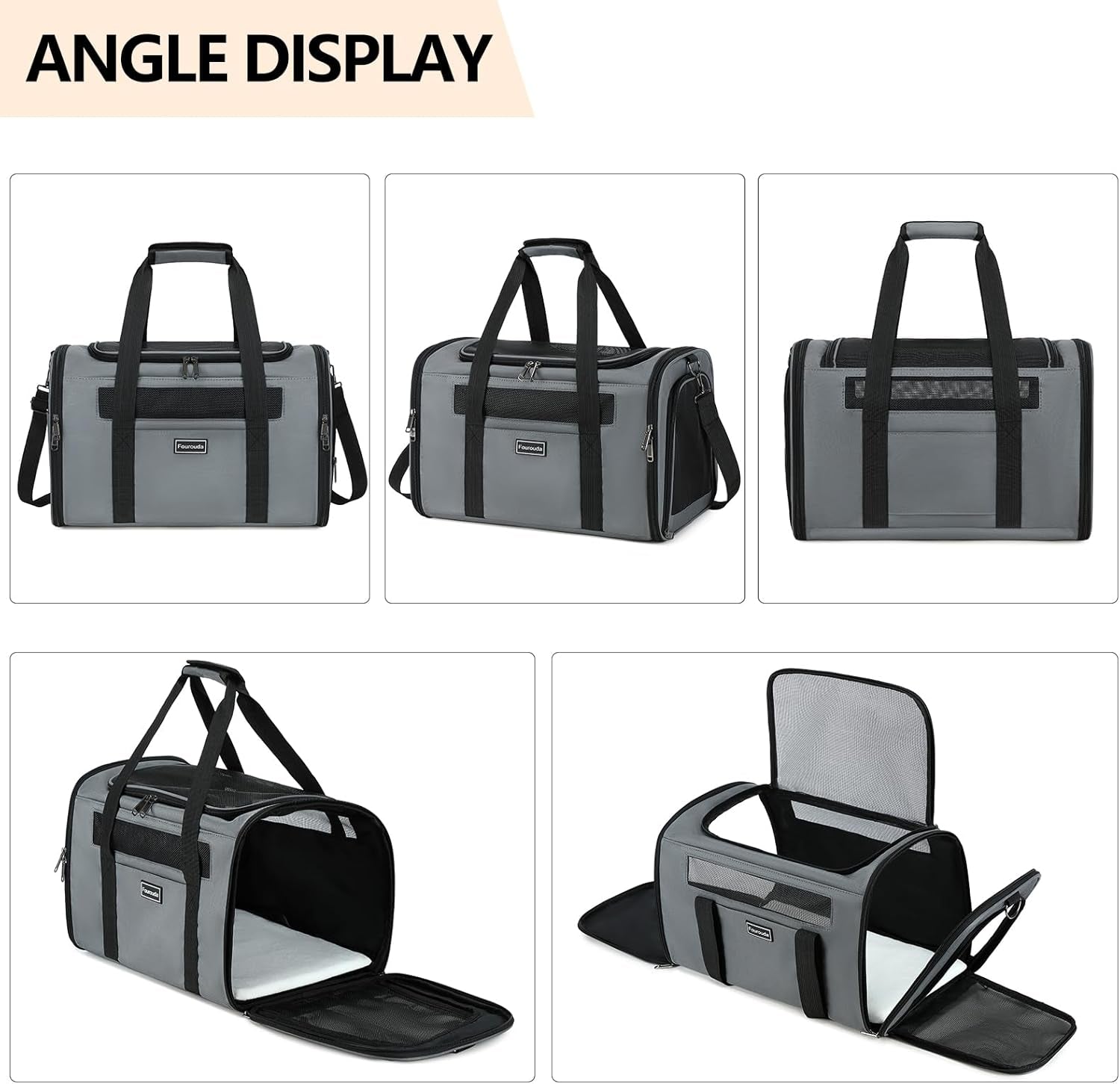 Soft-Sided Cat & Dog Travel Carrier, Foldable & Airline Approved – Up to 20 lbs