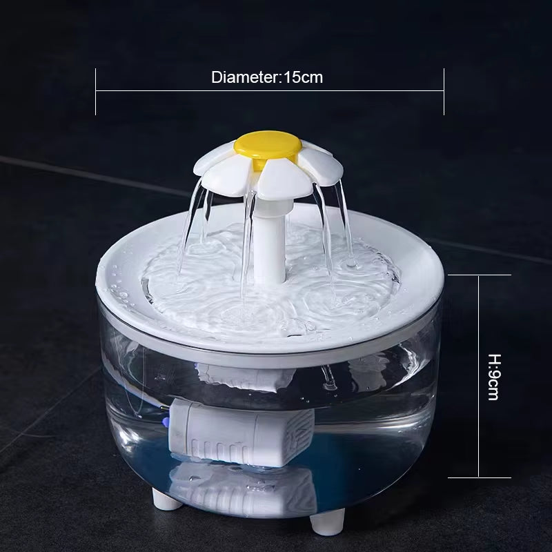 1200ml Auto-Filtering Pet Water Fountain – Silent USB Electric Cat Water Dispenser